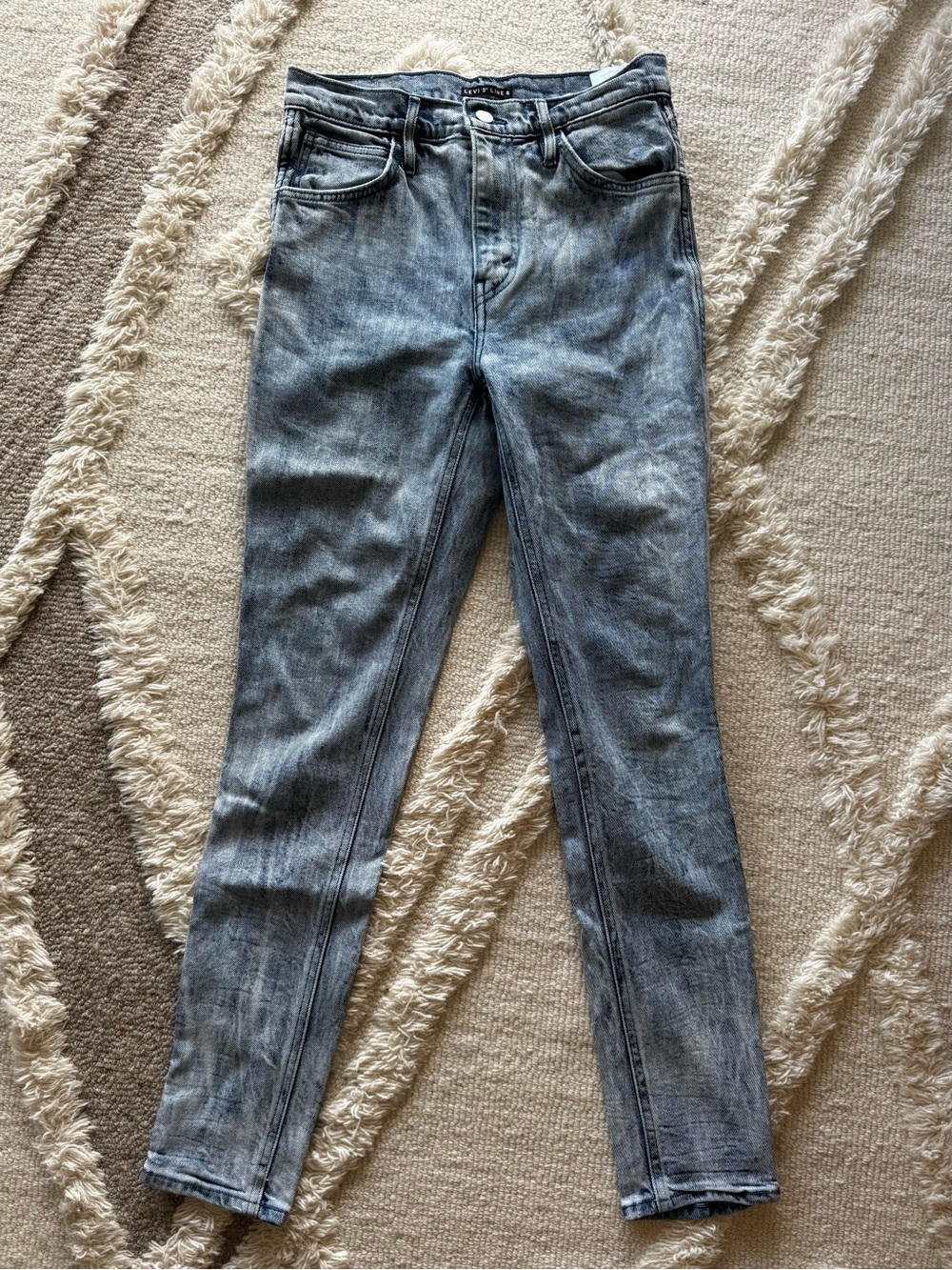 Vintage Women’s Levi's Line 8 Women's Light Blue Denim Jeans